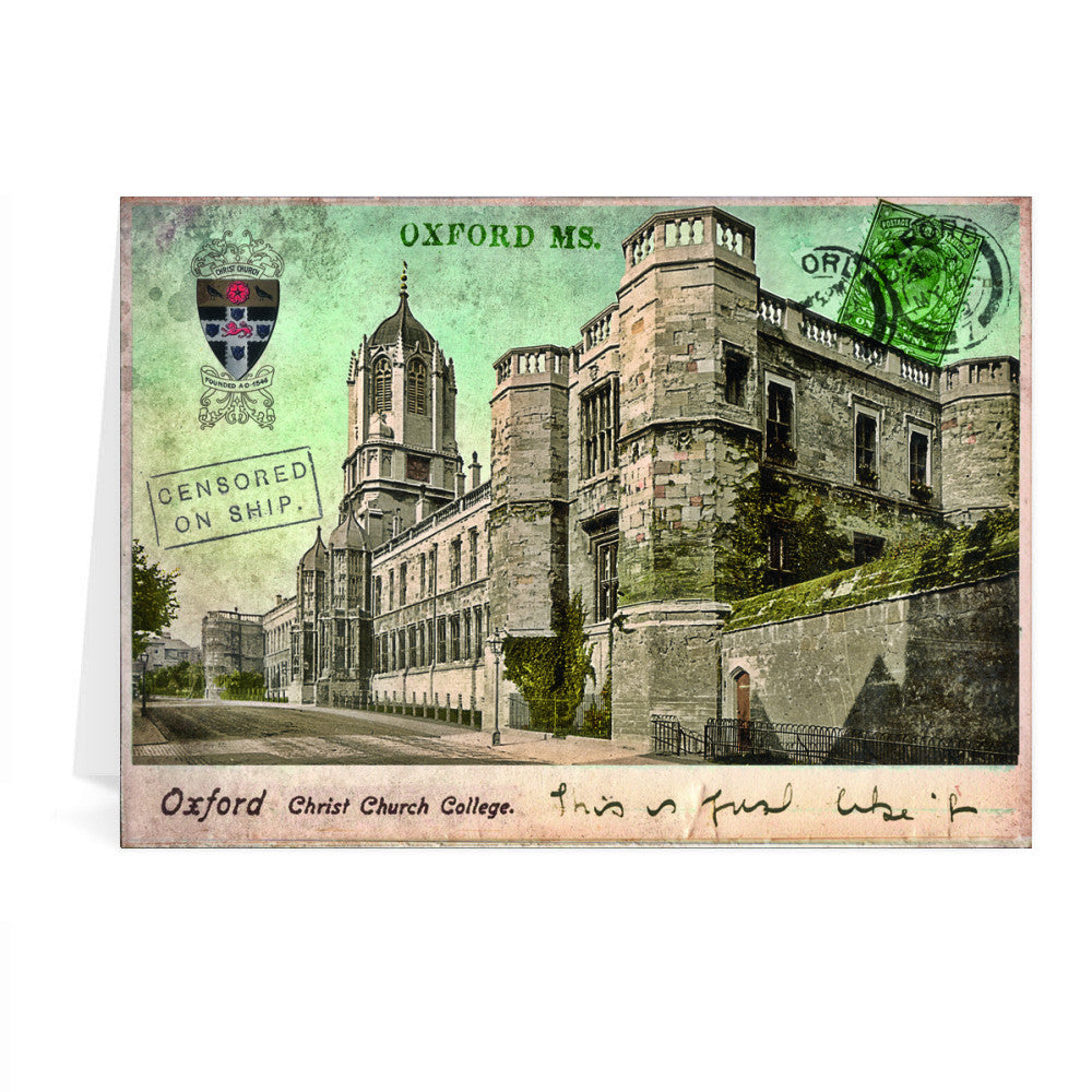 Christ Church College, Oxford Greeting Card 7x5