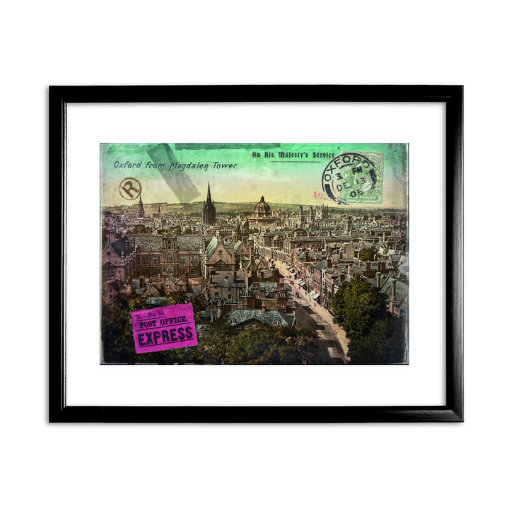 Oxford from the Magdalen Tower 11x14 Framed Print (Black)