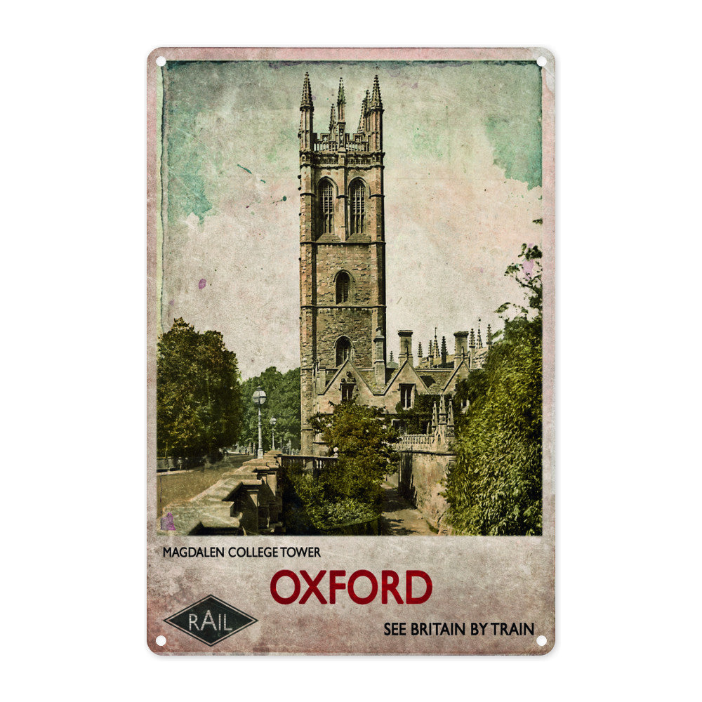 Magdalen College Tower, Oxford Metal Sign