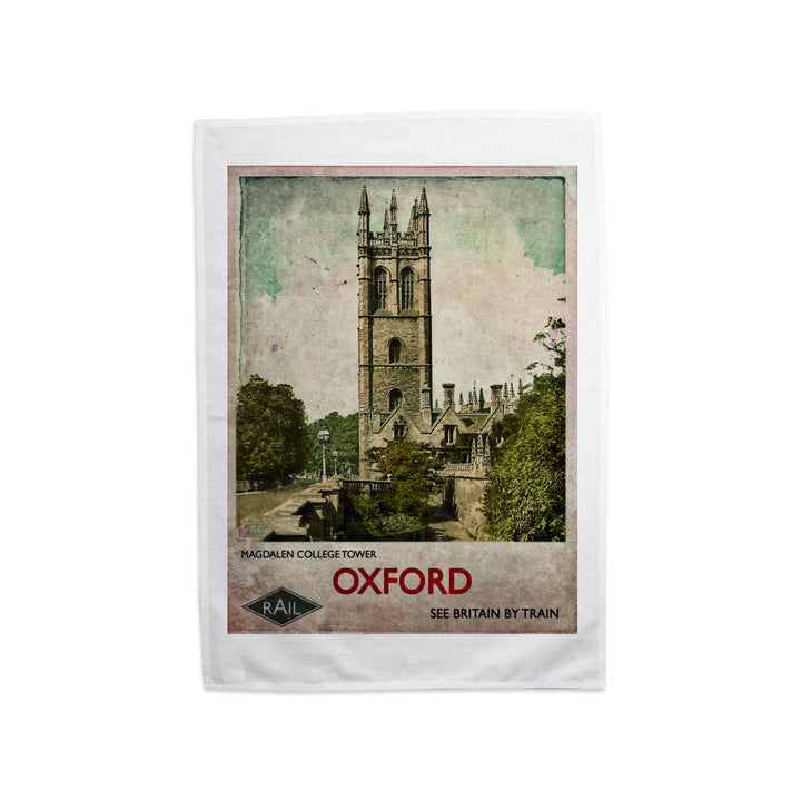 Magdalen College Tower, Oxford Tea Towel
