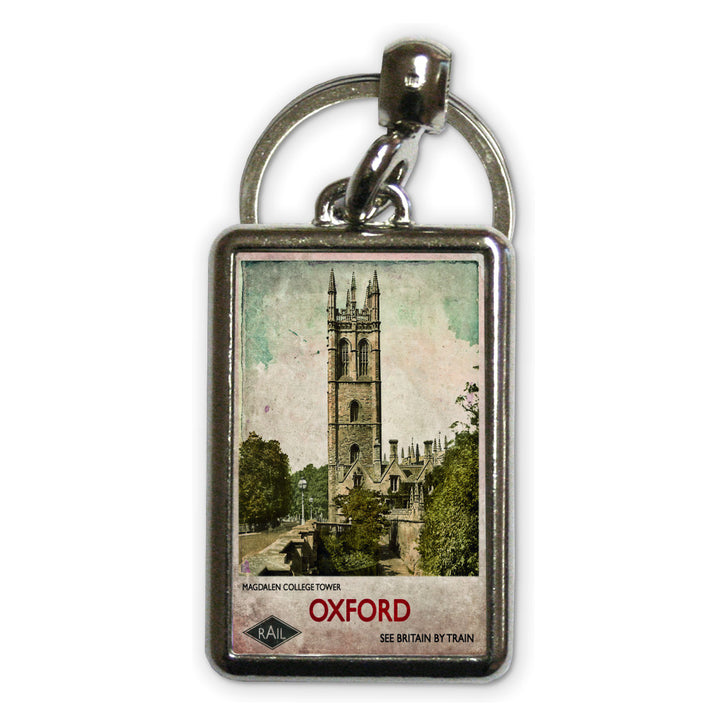 Magdalen College Tower, Oxford Metal Keyring