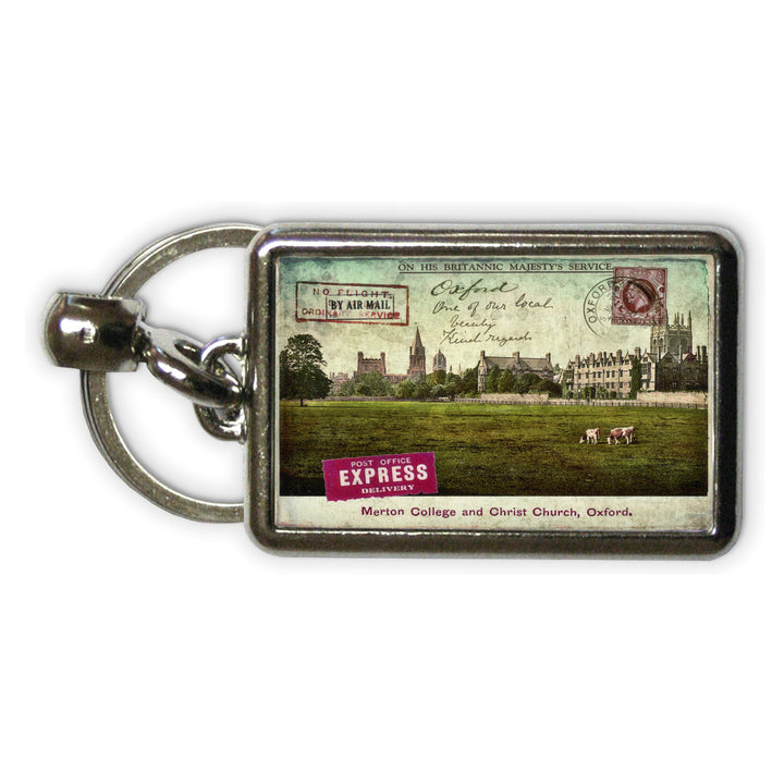 Merton College and Christ Church, Oxford Metal Keyring