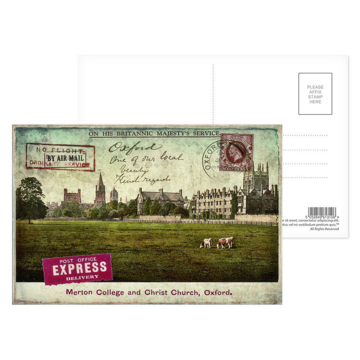 Merton College and Christ Church, Oxford Postcard Pack