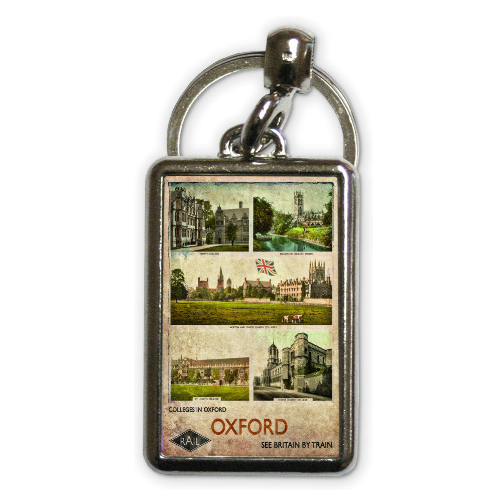 Oxford Colleges Metal Keyring