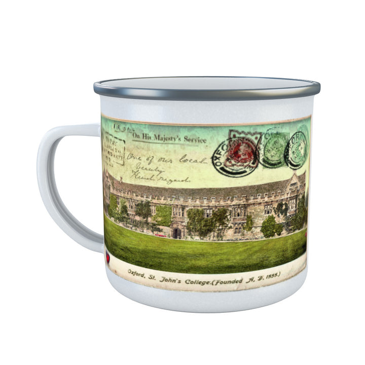 St Johns College, Oxford Enamel Mug