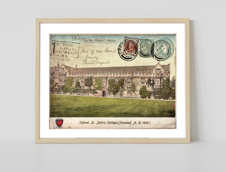 St Johns College, Oxford - Art Print