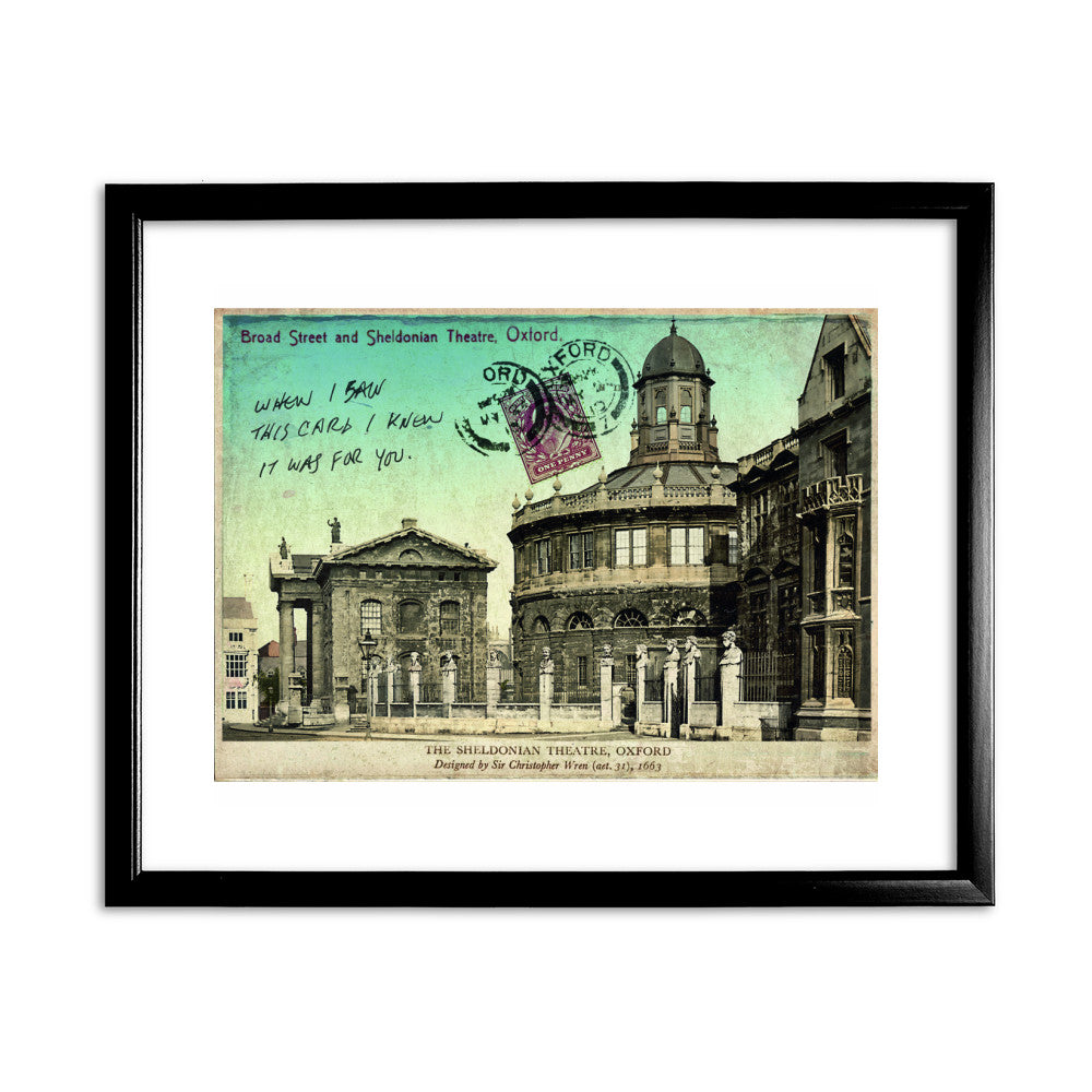 Broad Street and Sheldonian Theatre, Oxford - Art Print
