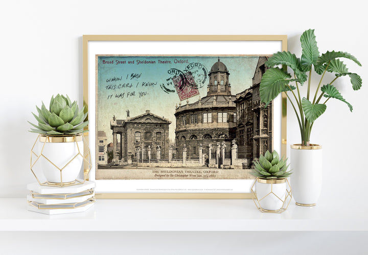 Broad Street and Sheldonian Theatre, Oxford - Art Print