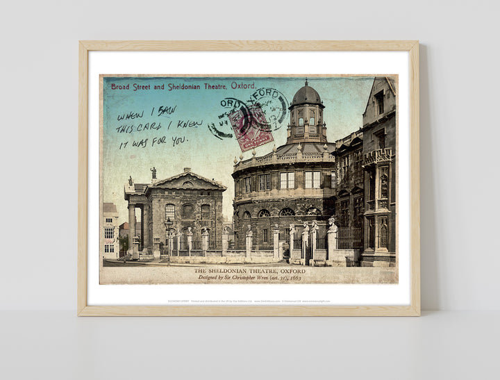 Broad Street and Sheldonian Theatre, Oxford - Art Print