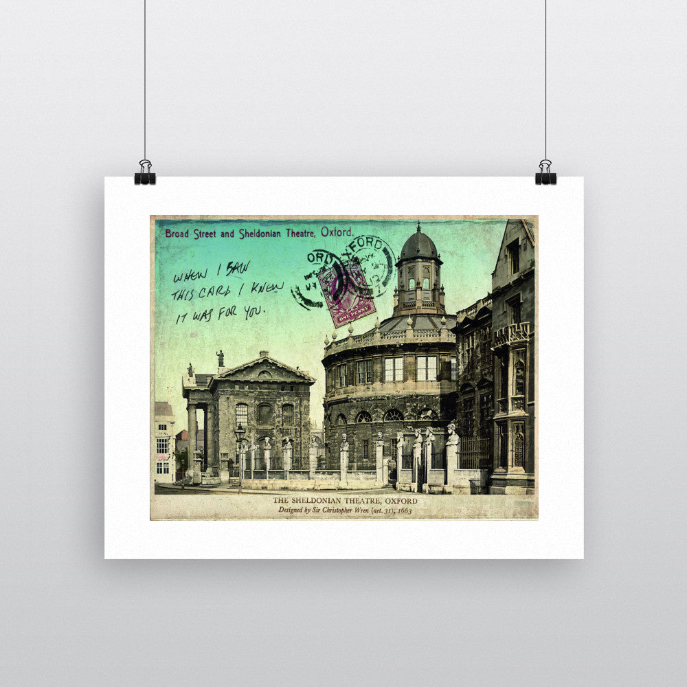 Broad Street and Sheldonian Theatre, Oxford - Art Print