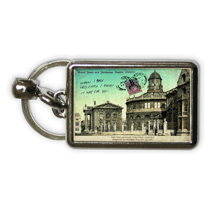 Broad Street and Sheldonian Theatre, Oxford Metal Keyring