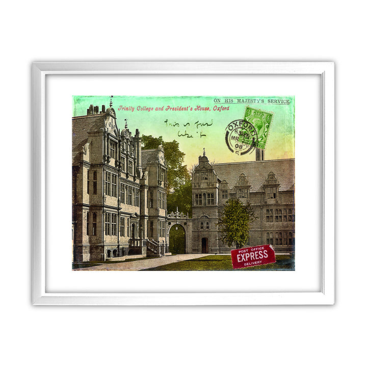 Trinity College, Oxford 11x14 Framed Print (White)
