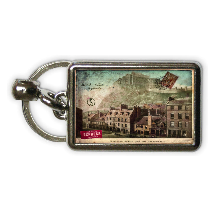 Edinburgh Castle, Scotland Metal Keyring