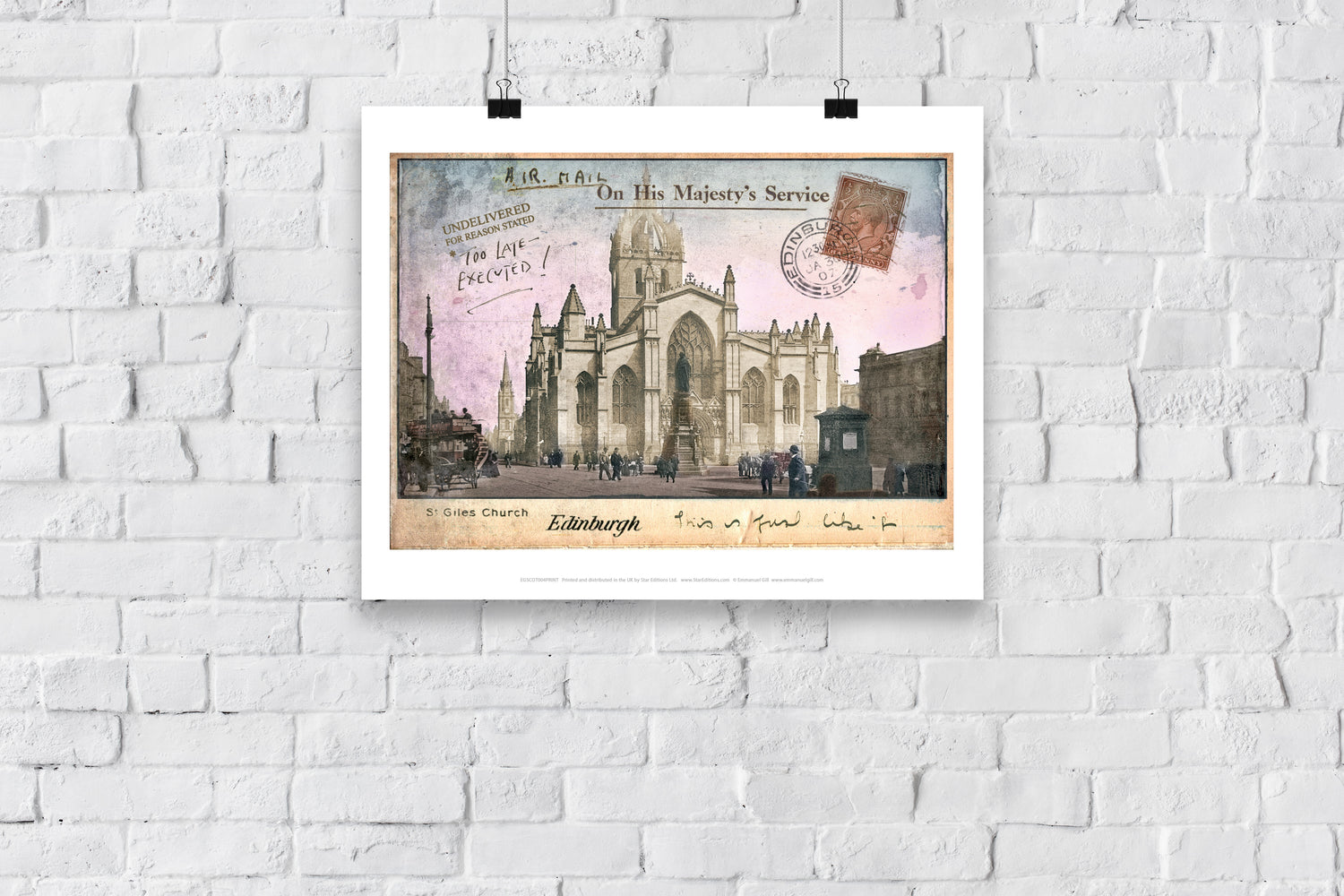St Giles Church, Edinburgh - Art Print