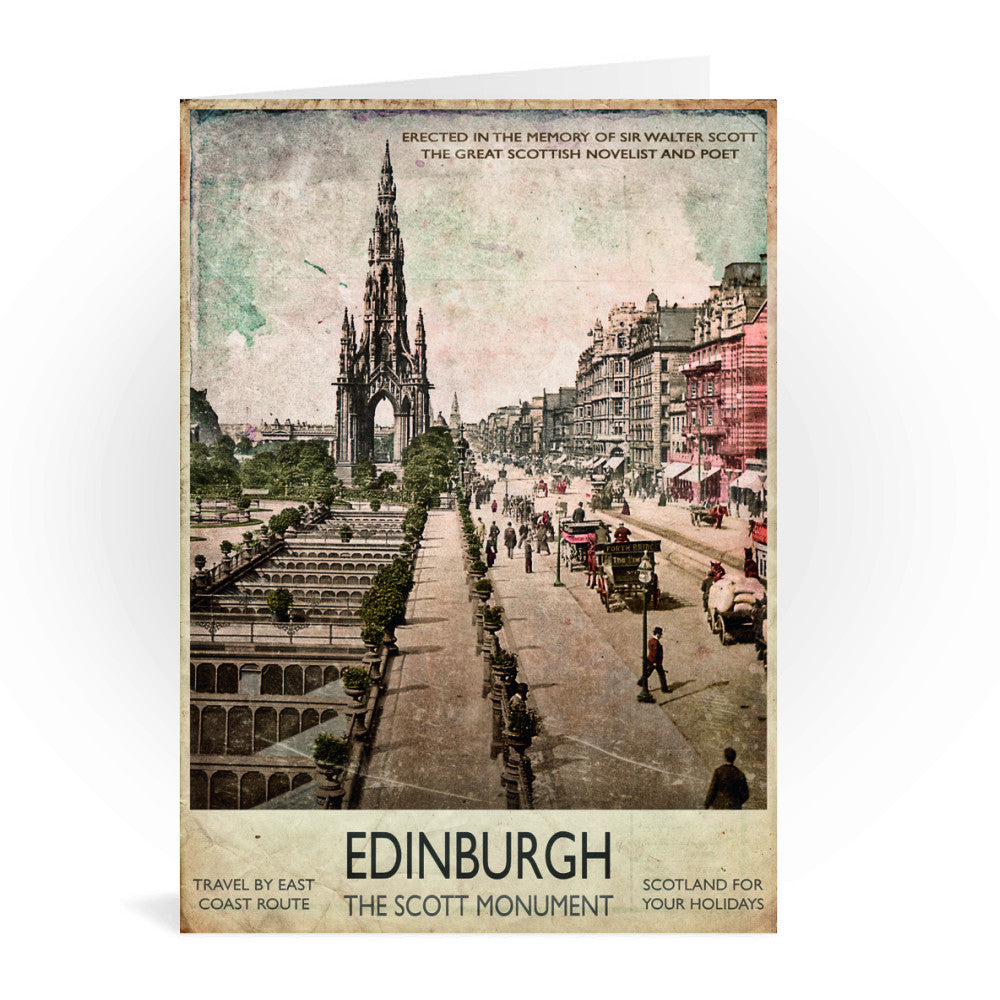 The Scott Monument, Edinburgh Greeting Card 7x5