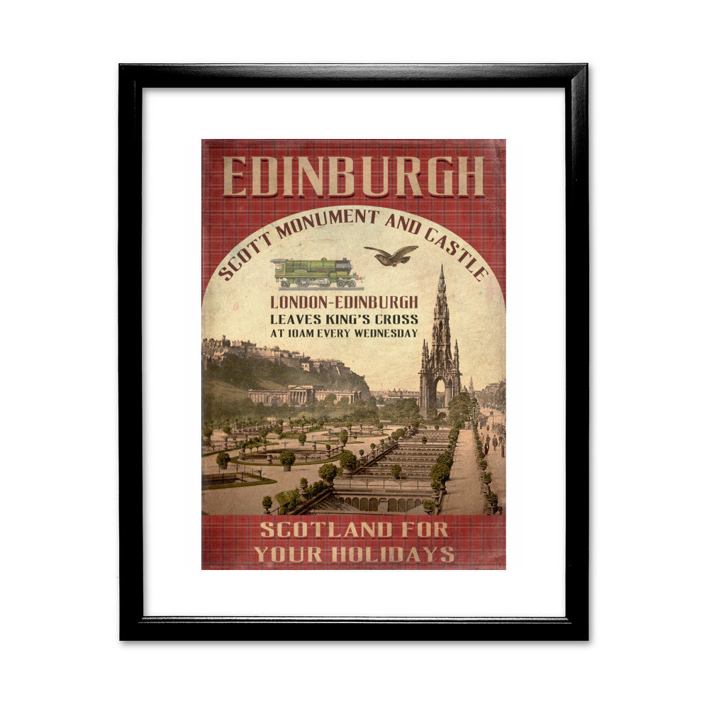 The Scott Monument and Castle, Edinburgh, Scotland - Art Print
