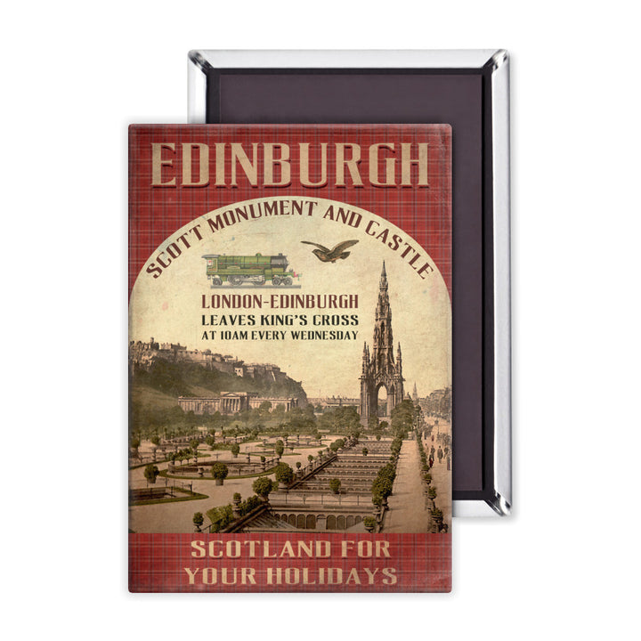 The Scott Monument and Castle, Edinburgh, Scotland Magnet