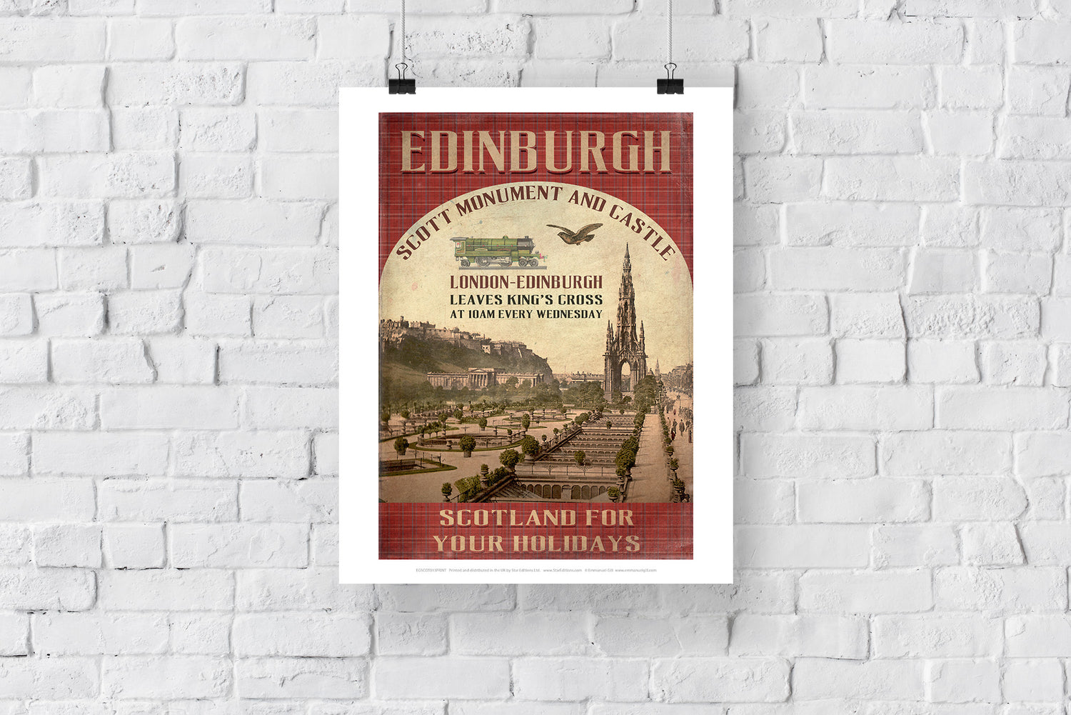 The Scott Monument and Castle, Edinburgh, Scotland - Art Print