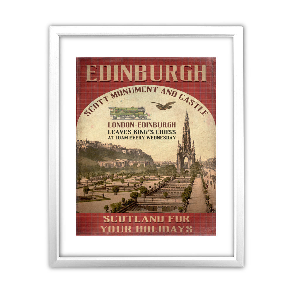 The Scott Monument and Castle, Edinburgh, Scotland - Art Print