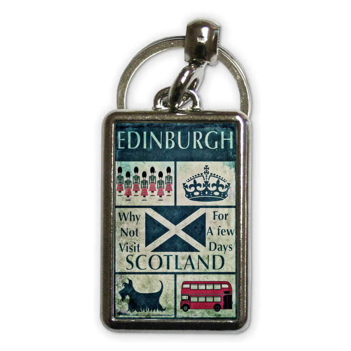 Edinburgh, Scotland Metal Keyring