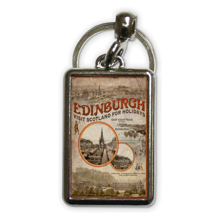 Edinburgh, Scotland Metal Keyring