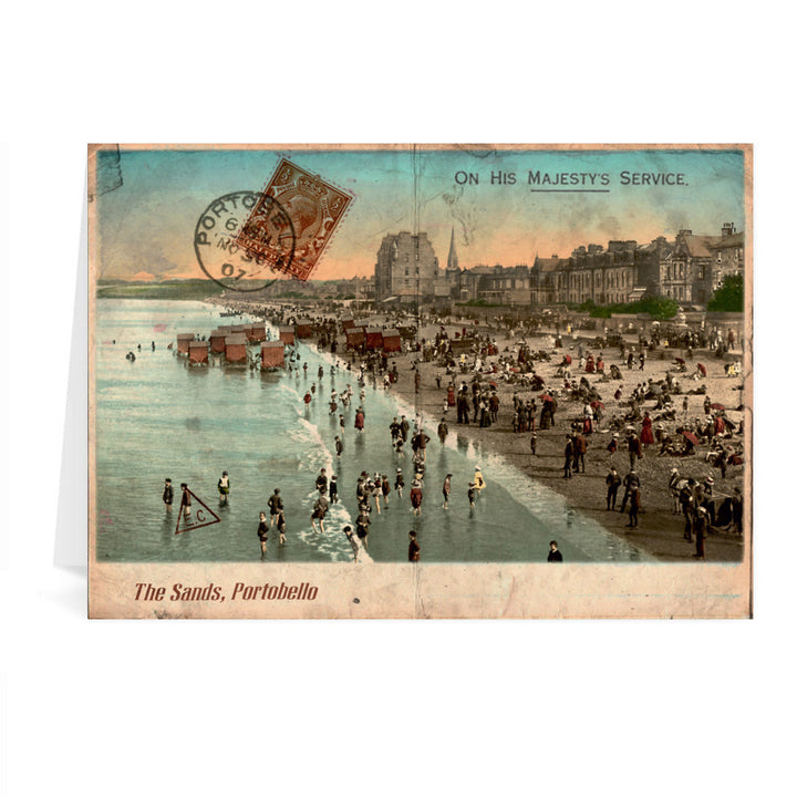 The Sands, Portobello, Scotland Greeting Card 7x5