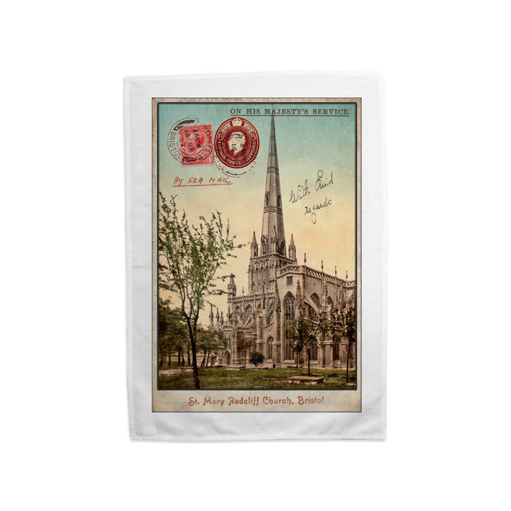 St Mary Radcliff Church, Bristol Tea Towel