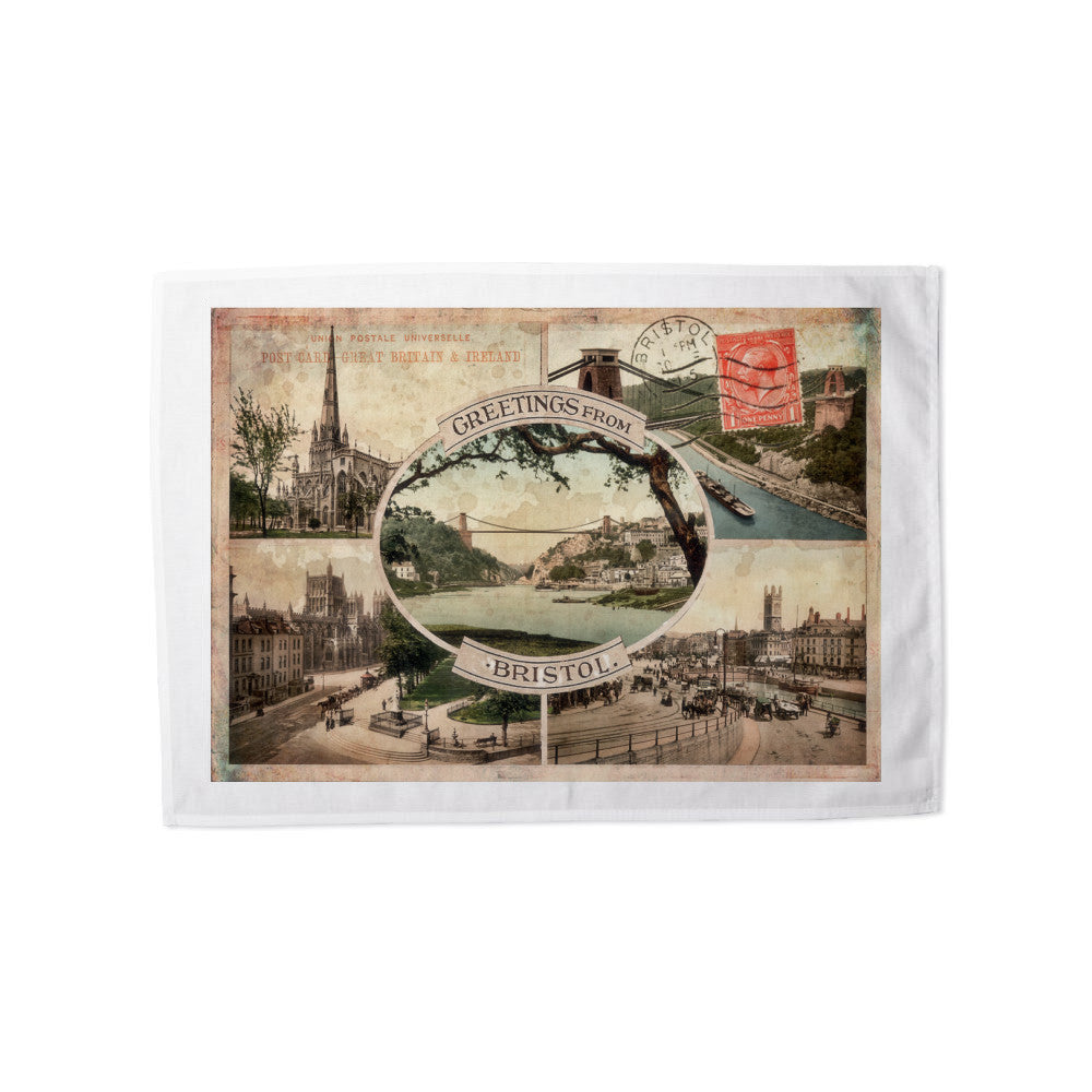 Greetings from Bristol Tea Towel