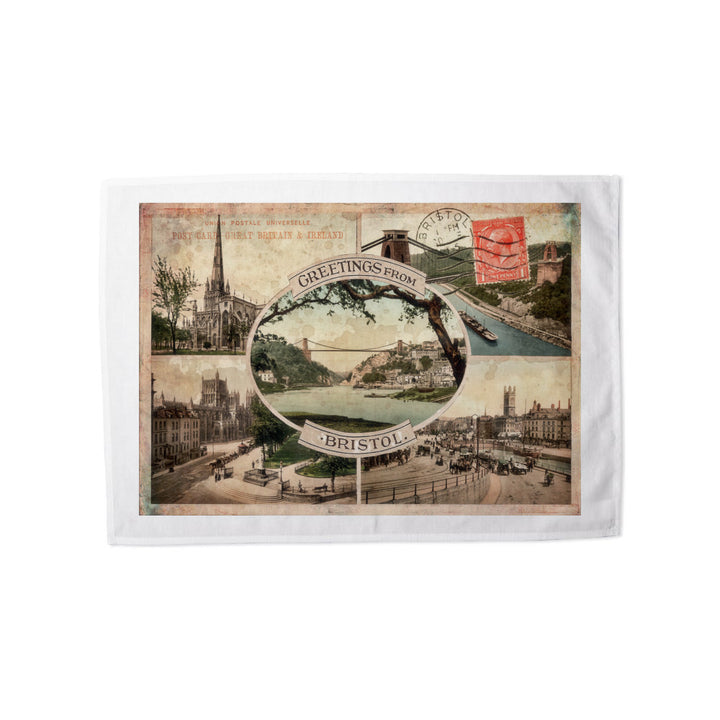 Greetings from Bristol Tea Towel