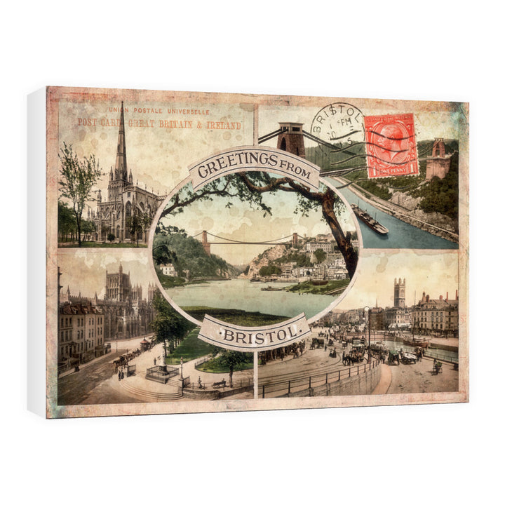 Greetings from Bristol 60cm x 80cm Canvas