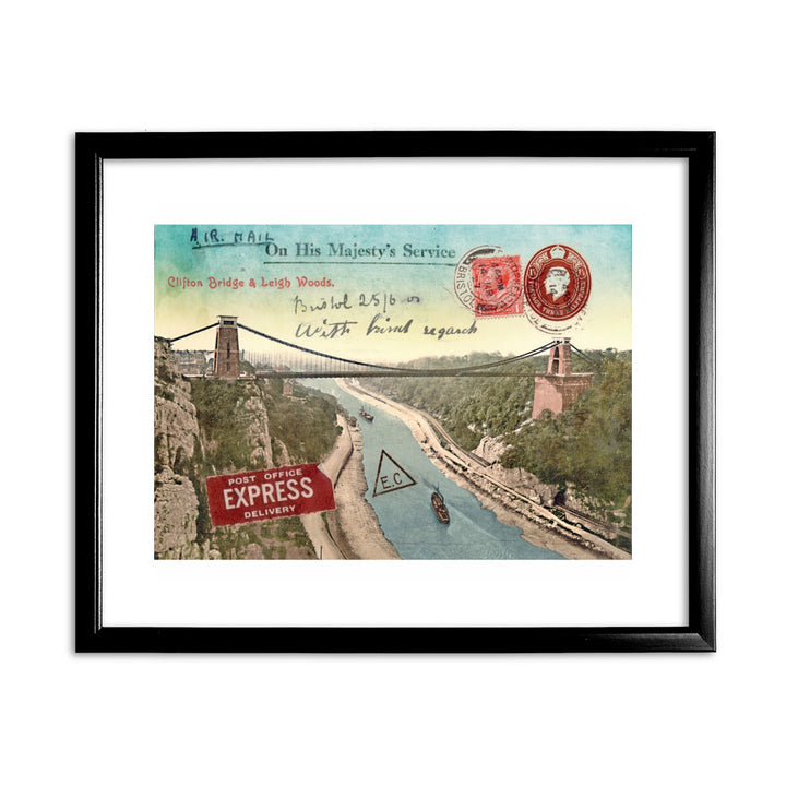 Clifton Suspension Bridge, Bristol 11x14 Framed Print (Black)