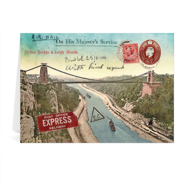 Clifton Suspension Bridge, Bristol Greeting Card 7x5