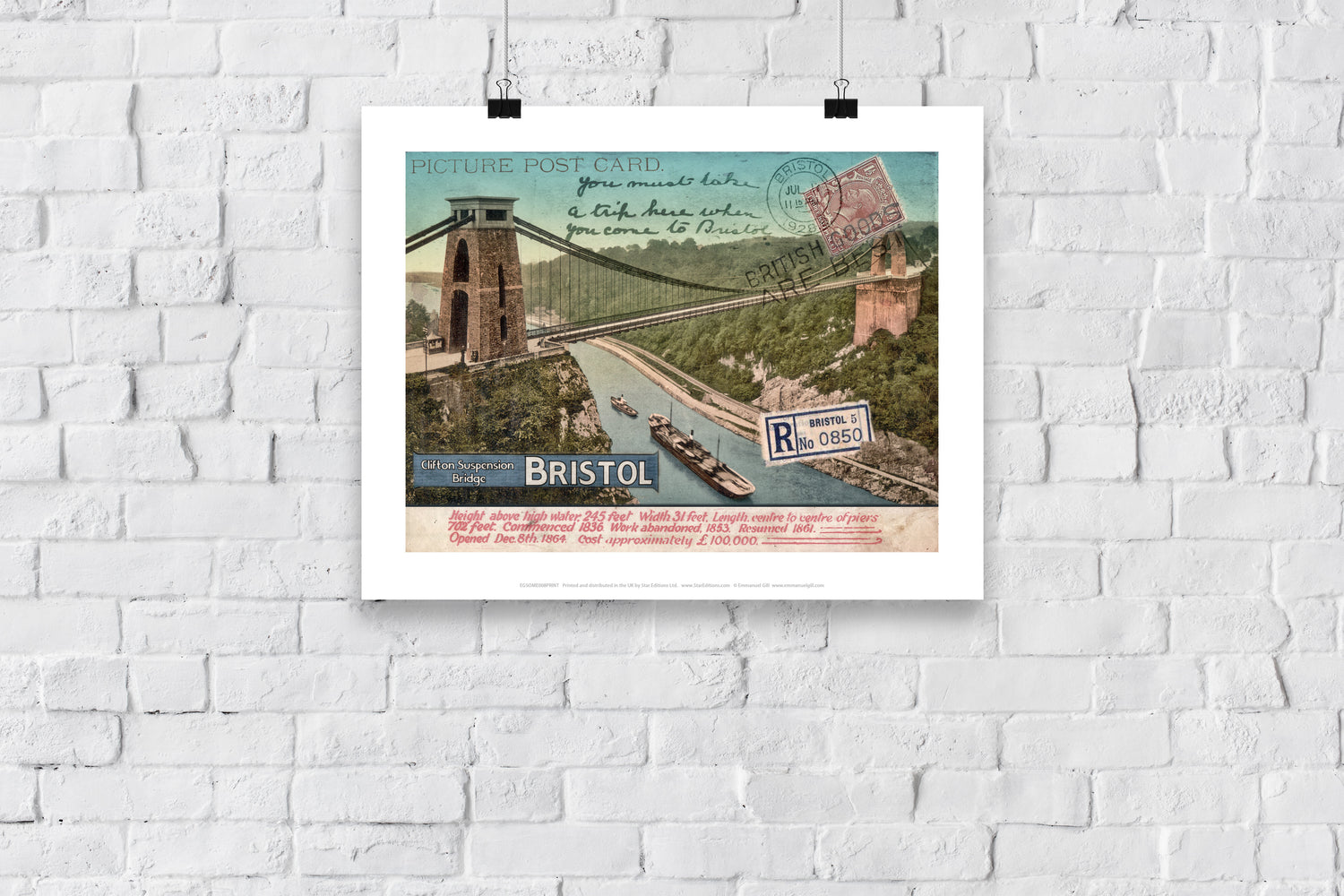 Clifton Suspension Bridge, Bristol - Art Print