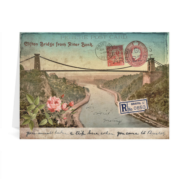 Clifton Suspension Bridge, Bristol Greeting Card 7x5