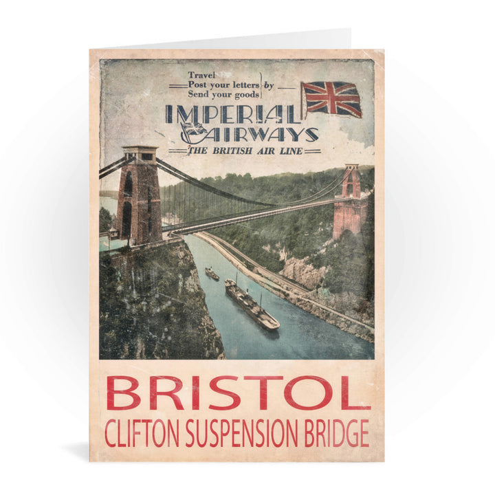 Clifton Suspension Bridge, Bristol Greeting Card 7x5