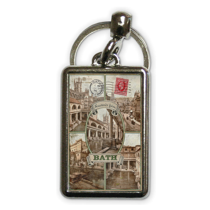 Souvenir from Bath Metal Keyring