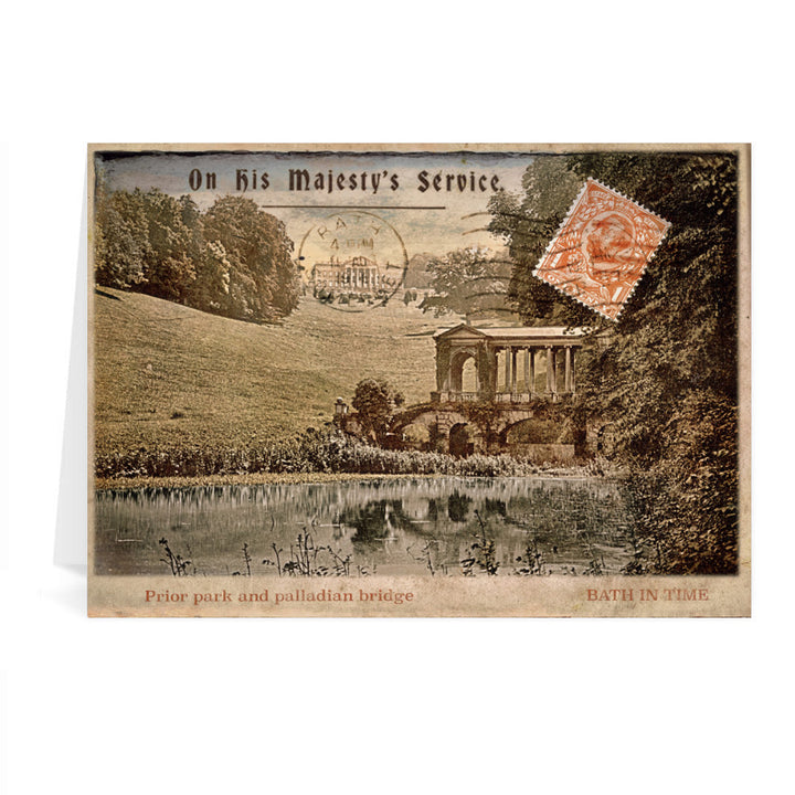Prior Park and Palladian Bridge, Bath Greeting Card 7x5