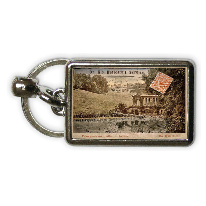 Prior Park and Palladian Bridge, Bath Metal Keyring