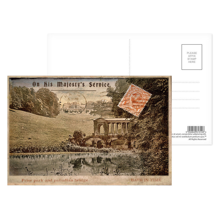 Prior Park and Palladian Bridge, Bath Postcard Pack