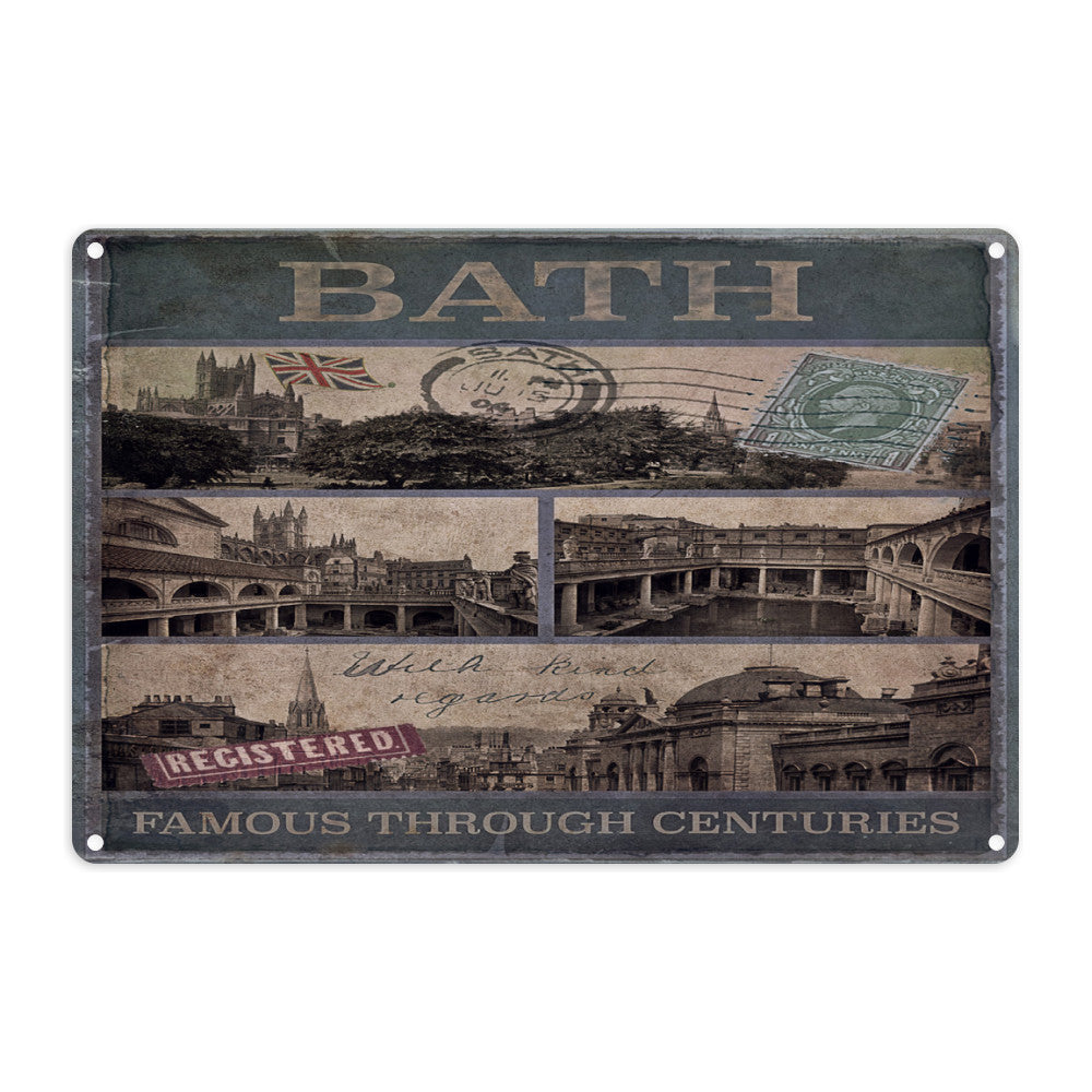 Bath, Famous Through Centuriies Metal Sign