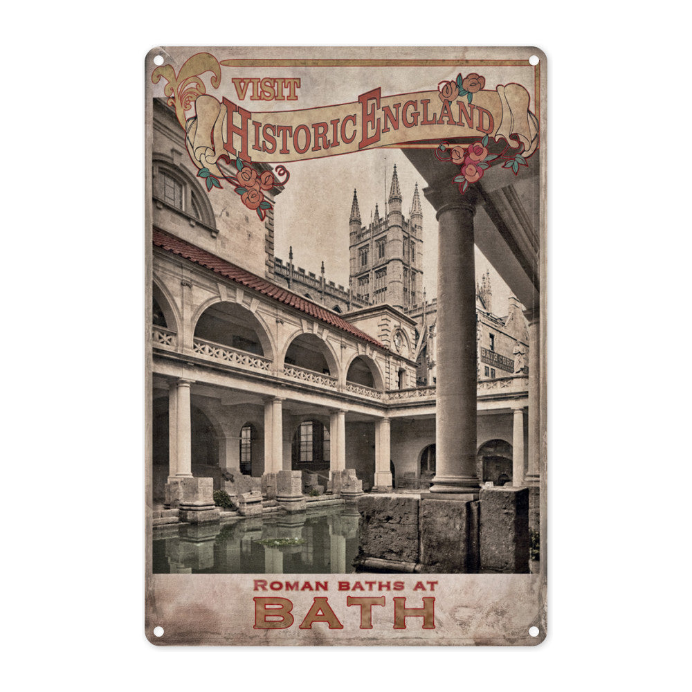 Roman Baths, Bath Metal Sign