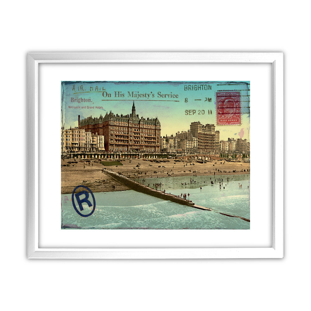 Brighton 11x14 Framed Print (White)