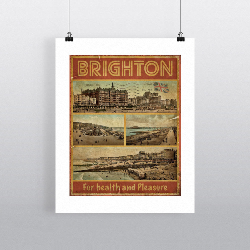 Brighton, For Health and Pleasure - Art Print