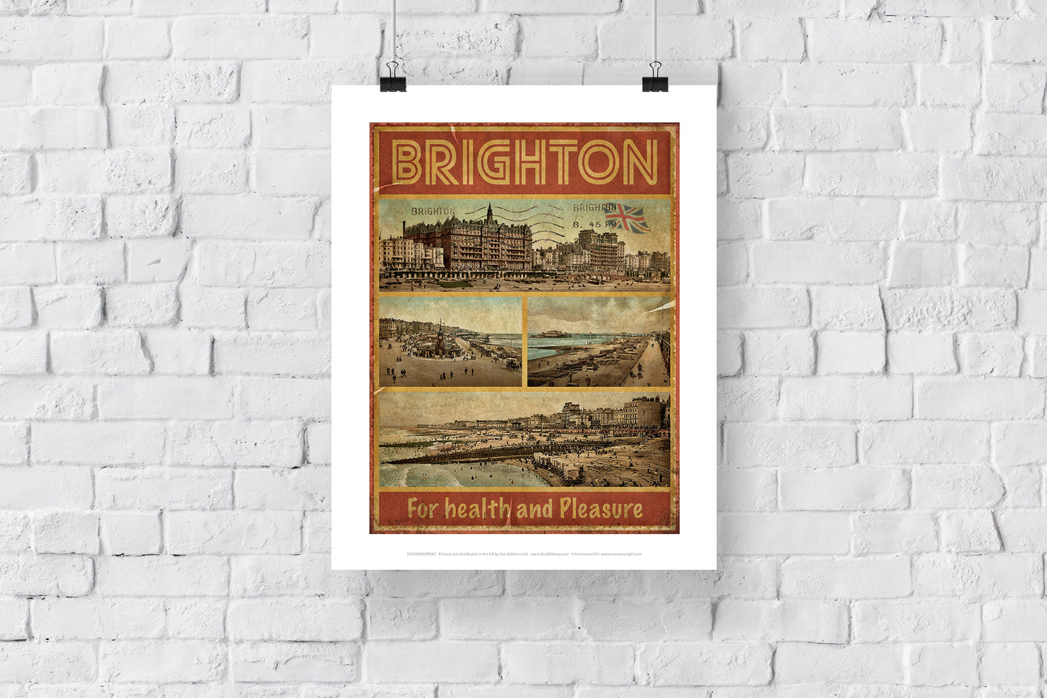 Brighton, For Health and Pleasure - Art Print