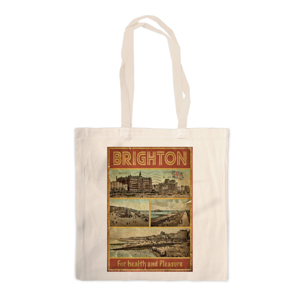 Brighton, For Health and Pleasure Canvas Tote Bag