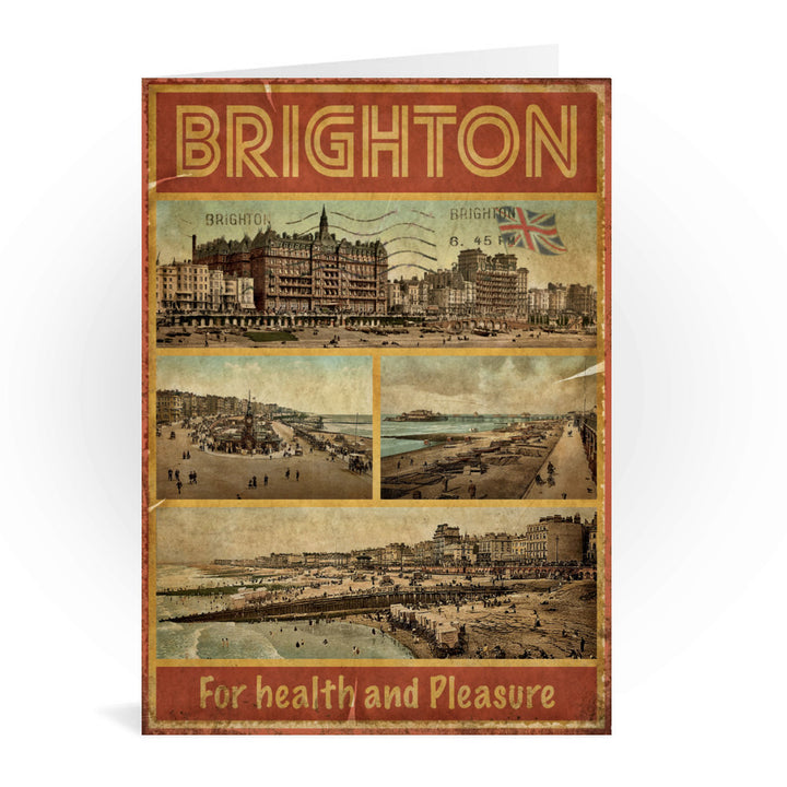 Brighton, For Health and Pleasure Greeting Card 7x5