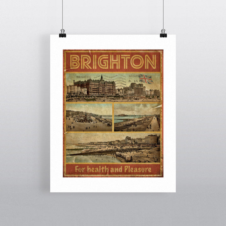 Brighton, For Health and Pleasure 90x120cm Fine Art Print