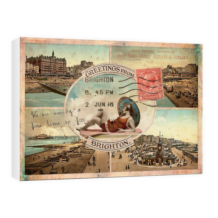 Greetings From Brighton 60cm x 80cm Canvas