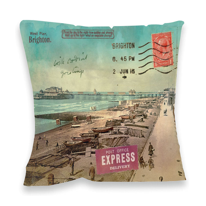 West Pier, Brighton Fibre Filled Cushion