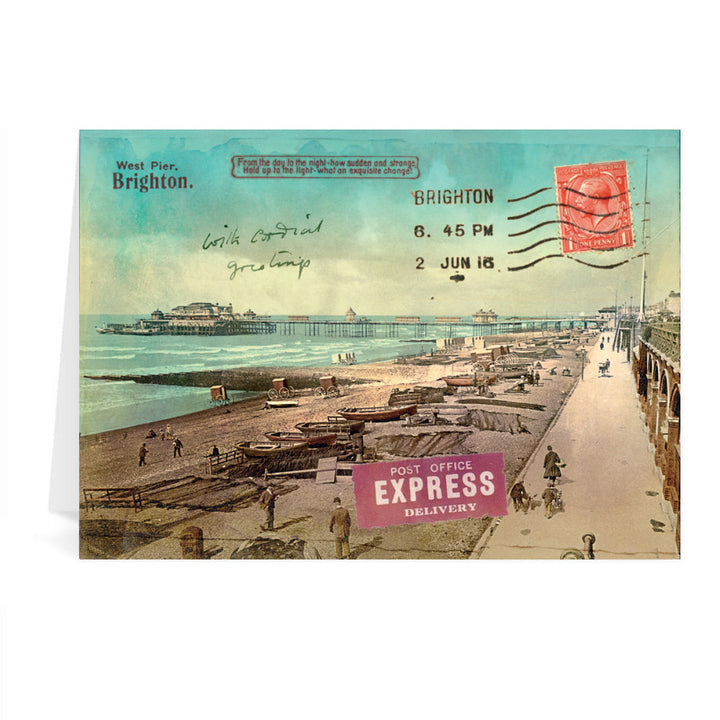 West Pier, Brighton Greeting Card 7x5